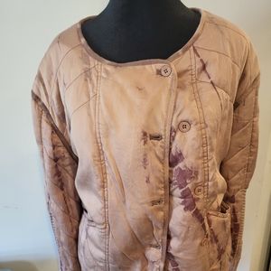 Pink tye dye moto jacket